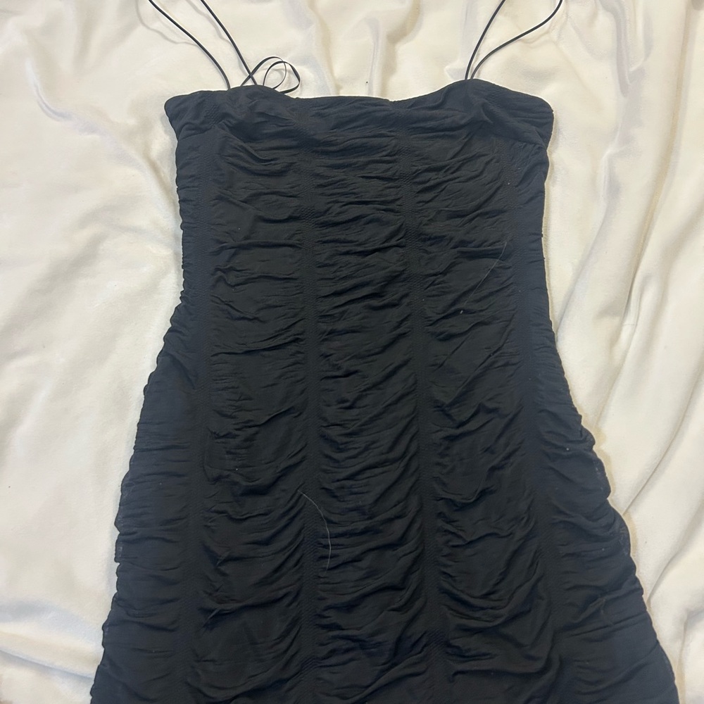 Windsor Black Ruched Dress